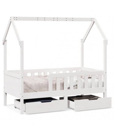 vidaXL Kids Bed Frame with Drawers without Mattress 80x160 cm