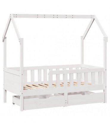 vidaXL Kids Bed Frame with Drawers without Mattress 80x160 cm