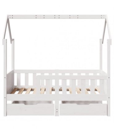 vidaXL Kids Bed Frame with Drawers without Mattress 80x160 cm