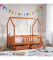vidaXL Kids Bed Frame with Drawers without Mattress 80x160 cm