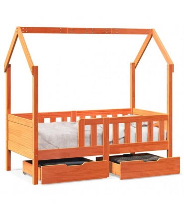 vidaXL Kids Bed Frame with Drawers without Mattress 80x160 cm