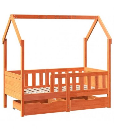 vidaXL Kids Bed Frame with Drawers without Mattress 80x160 cm
