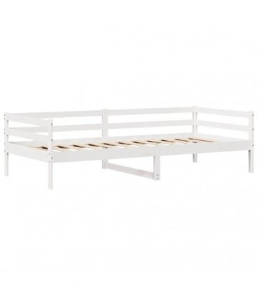vidaXL Daybed with Drawers without Mattress White 90x200 cm Solid Wood