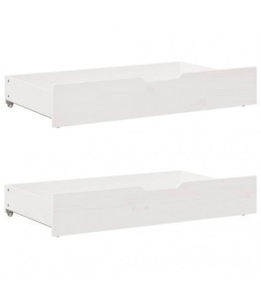 vidaXL Daybed with Drawers without Mattress White 90x200 cm Solid Wood