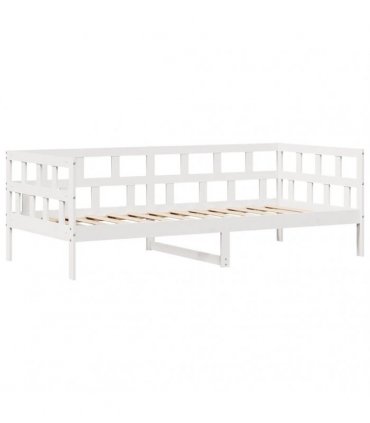 vidaXL Daybed with Drawers without Mattress White 80x200 cm Solid Wood