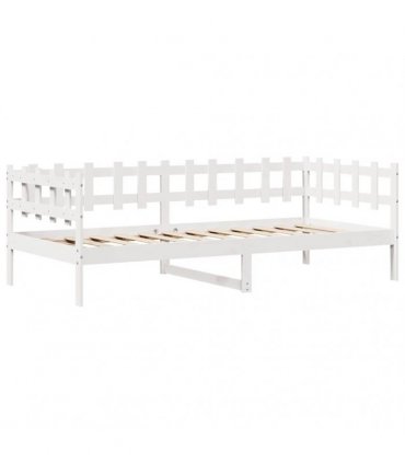 vidaXL Daybed with Drawers without Mattress White 80x200 cm Solid Wood