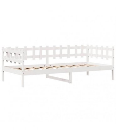 vidaXL Daybed with Drawers without Mattress White 90x190 cm Solid Wood