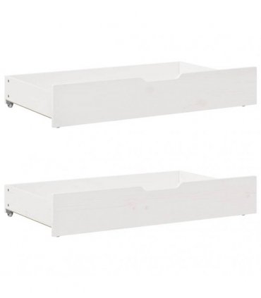 vidaXL Daybed with Drawers without Mattress White 90x190 cm Solid Wood