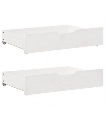 vidaXL Daybed with Trundle and Drawers without Mattress White 90x190cm