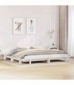 vidaXL Bed Frame without Mattress White 200x200 cm Solid Wood Pine
