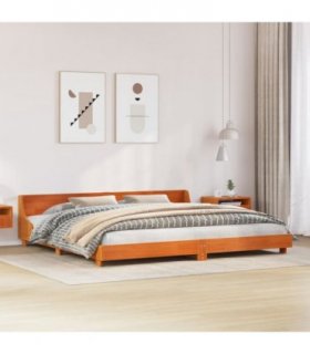 vidaXL Bed Frame without Mattress Wax Brown 200x200 cm Solid Wood Pine