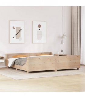 vidaXL Bed Frame without Mattress 200x200 cm Solid Wood Pine