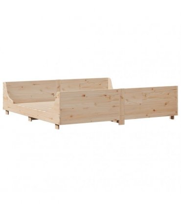 vidaXL Bed Frame without Mattress 200x200 cm Solid Wood Pine