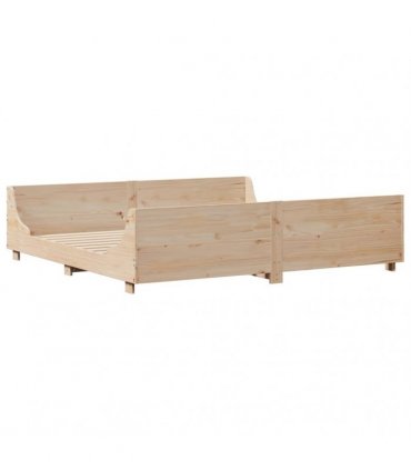 vidaXL Bed Frame without Mattress 200x200 cm Solid Wood Pine