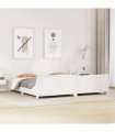 vidaXL Bed Frame without Mattress White 200x200 cm Solid Wood Pine