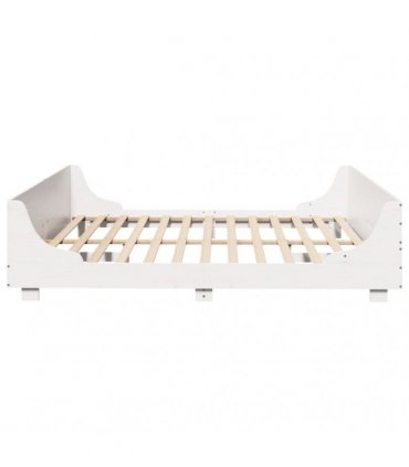 vidaXL Bed Frame without Mattress White 200x200 cm Solid Wood Pine