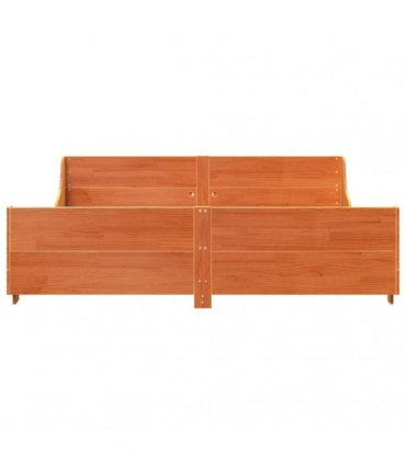 vidaXL Bed Frame without Mattress Wax Brown 200x200 cm Solid Wood Pine
