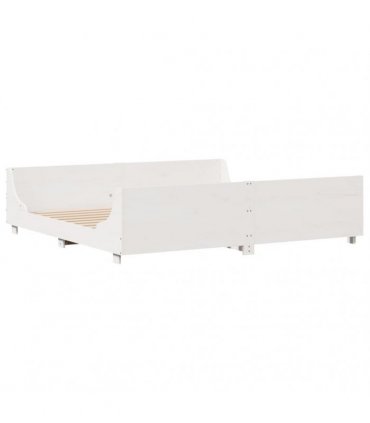 vidaXL Bed Frame without Mattress White 180x200 cm Solid Wood Pine