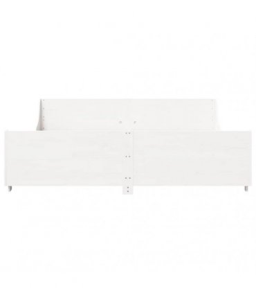 vidaXL Bed Frame without Mattress White 180x200 cm Solid Wood Pine