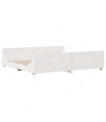 vidaXL Bed Frame without Mattress White 180x200 cm Solid Wood Pine
