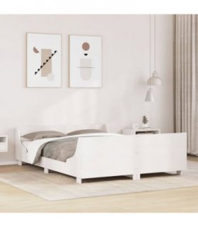 vidaXL Bed Frame without Mattress White 150x200 cm Solid Wood Pine