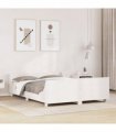 vidaXL Bed Frame without Mattress White 150x200 cm Solid Wood Pine
