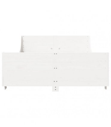 vidaXL Bed Frame without Mattress White 150x200 cm Solid Wood Pine
