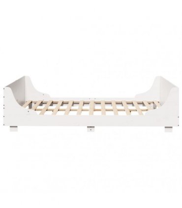 vidaXL Bed Frame without Mattress White 150x200 cm Solid Wood Pine
