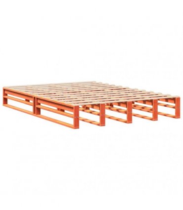 vidaXL Bed Frame without Mattress Wax Brown 150x200 cm Solid Wood Pine