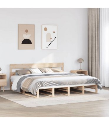 vidaXL Bed Frame without Mattress 200x200 cm Solid Wood Pine