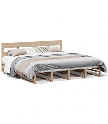 vidaXL Bed Frame without Mattress 200x200 cm Solid Wood Pine