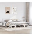 vidaXL Bed Frame without Mattress White 200x200 cm Solid Wood Pine