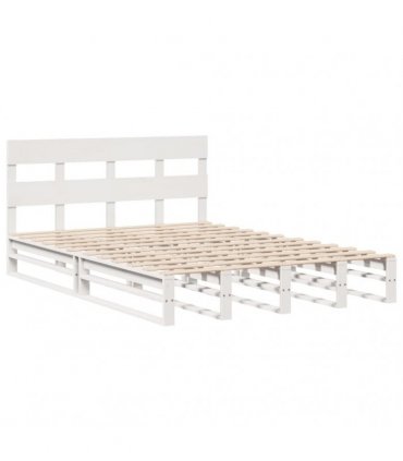 vidaXL Bed Frame without Mattress White 120x190 cm Solid Wood Pine
