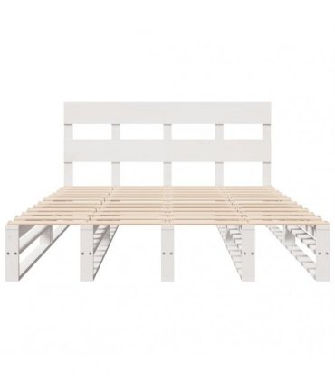 vidaXL Bed Frame without Mattress White 120x190 cm Solid Wood Pine