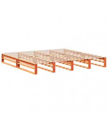 vidaXL Bed Frame without Mattress Wax Brown 180x200 cm Solid Wood Pine