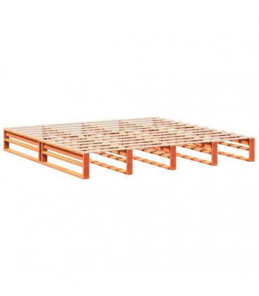 vidaXL Bed Frame without Mattress Wax Brown 180x200 cm Solid Wood Pine