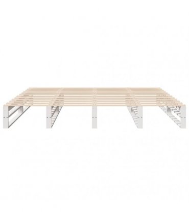 vidaXL Bed Frame without Mattress White 200x200 cm Solid Wood Pine