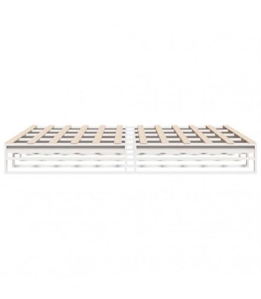 vidaXL Bed Frame without Mattress White 200x200 cm Solid Wood Pine