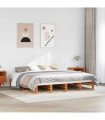 vidaXL Bed Frame without Mattress Wax Brown 200x200 cm Solid Wood Pine