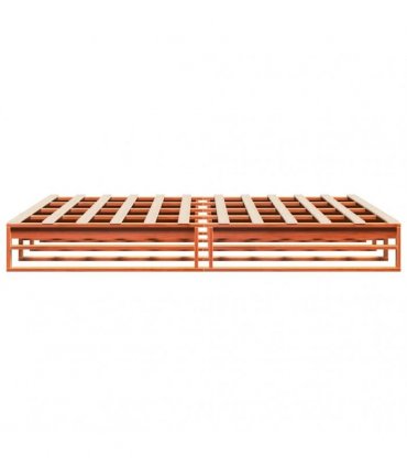 vidaXL Bed Frame without Mattress Wax Brown 200x200 cm Solid Wood Pine