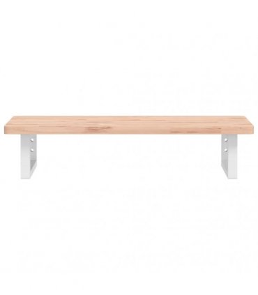 vidaXL Basin Shelf Wall Mounted Steel and Solid Wood Beech