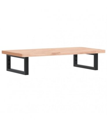 vidaXL Basin Shelf Wall Mounted Steel and Solid Wood Beech