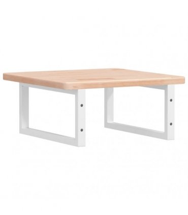 vidaXL Basin Shelf Wall Mounted Steel and Solid Wood Oak