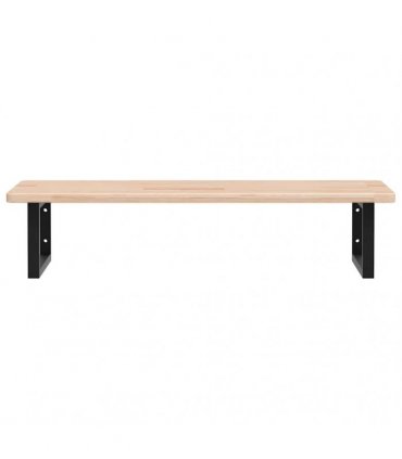vidaXL Basin Shelf Wall Mounted Steel and Solid Wood Oak
