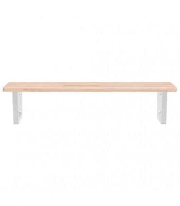 vidaXL Basin Shelf Wall Mounted Steel and Solid Wood Oak