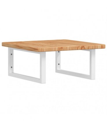 vidaXL Basin Shelf Wall Mounted Steel and Solid Wood Oak