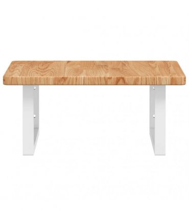 vidaXL Basin Shelf Wall Mounted Steel and Solid Wood Oak