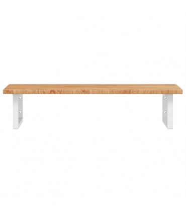 vidaXL Basin Shelf Wall Mounted Steel and Solid Wood Oak
