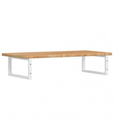 vidaXL Basin Shelf Wall Mounted Steel and Solid Wood Oak