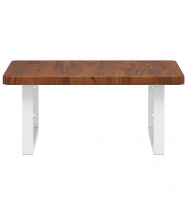 vidaXL Basin Shelf Wall Mounted Steel and Solid Wood Oak